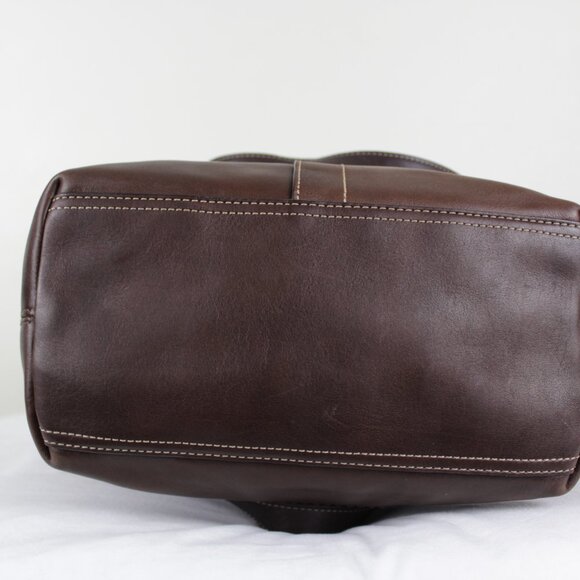 Coach F13757 Lily Legacy Chocolate Brown Shoulder Bag With Turn lock Detail - Picture 5 of 12